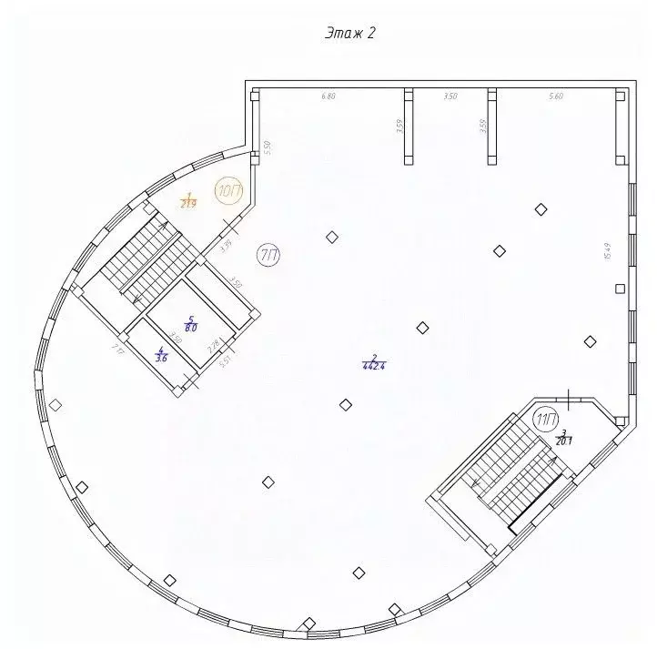 Торговая площадь в Омская область, Омск просп. Мира, 98к1 (454 м) - Фото 1