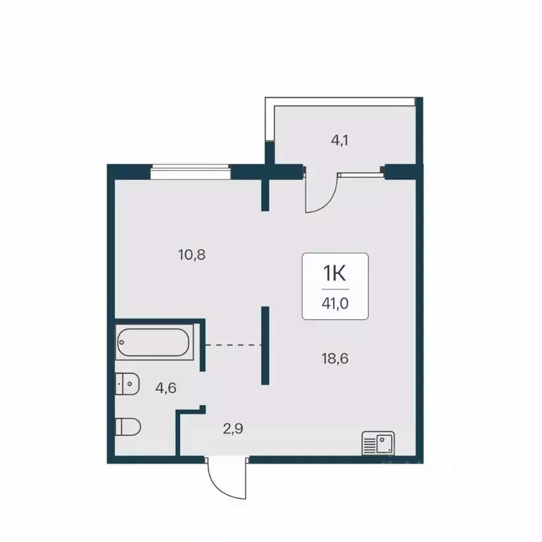 1-к кв. Новосибирская область, Новосибирск Игарская ул., 6 (41.0 м) - Фото 0