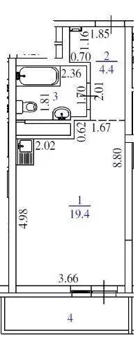 Квартира-студия: Екатеринбург, улица Краснолесья, 108/3 (28 м) - Фото 1