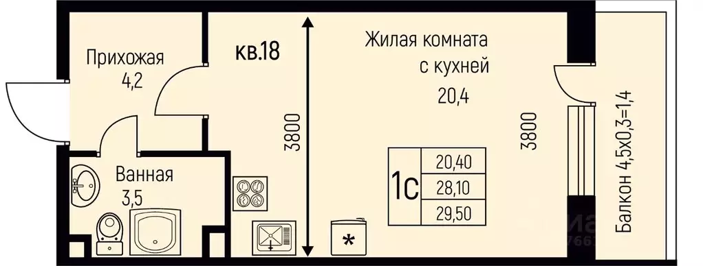 Студия Краснодарский край, Краснодар пос. Березовый, пос. Прогресс, ... - Фото 1