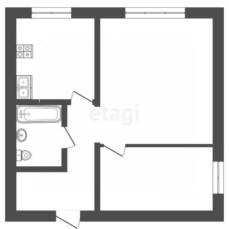 2-к кв. Мордовия, пос. Ромоданово ул. Пушкина, 8 (40.7 м) - Фото 0