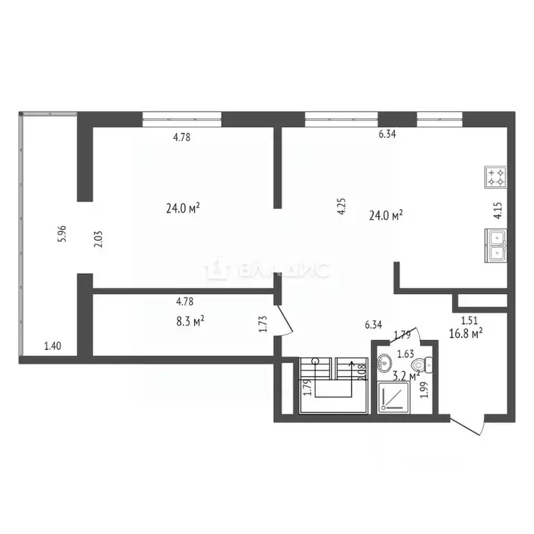 4-к кв. Пензенская область, Пенза ул. Мира, 69 (160.0 м) - Фото 1