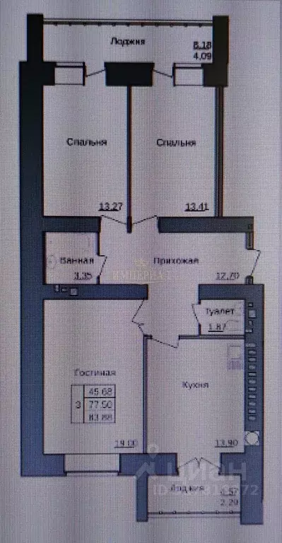 3-к кв. Марий Эл, Йошкар-Ола ул. Ползунова, 23А (90.25 м) - Фото 0