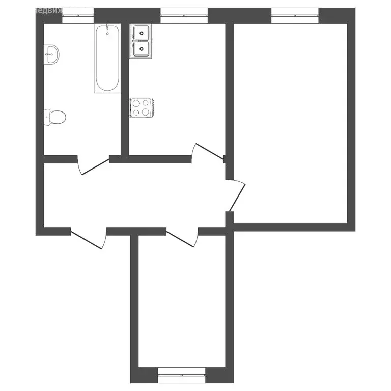 2-комнатная квартира: Ирбит, улица Кирова, 103 (39.8 м) - Фото 1