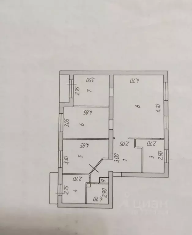5-к кв. Удмуртия, Сарапул Центральный жилрайон, ул. Крылова, 13 (95.6 ... - Фото 1