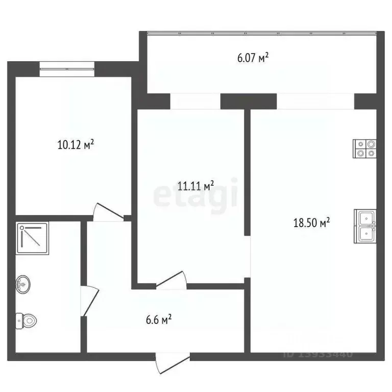 2-к кв. Тюменская область, Тюмень ул. Малыгина, 90 (75.0 м) - Фото 0