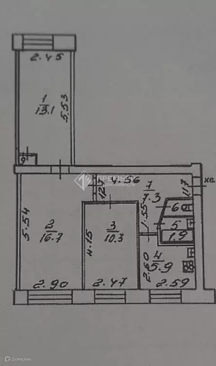 Продаётся 3-к квартира, 56.6 м - Фото 1