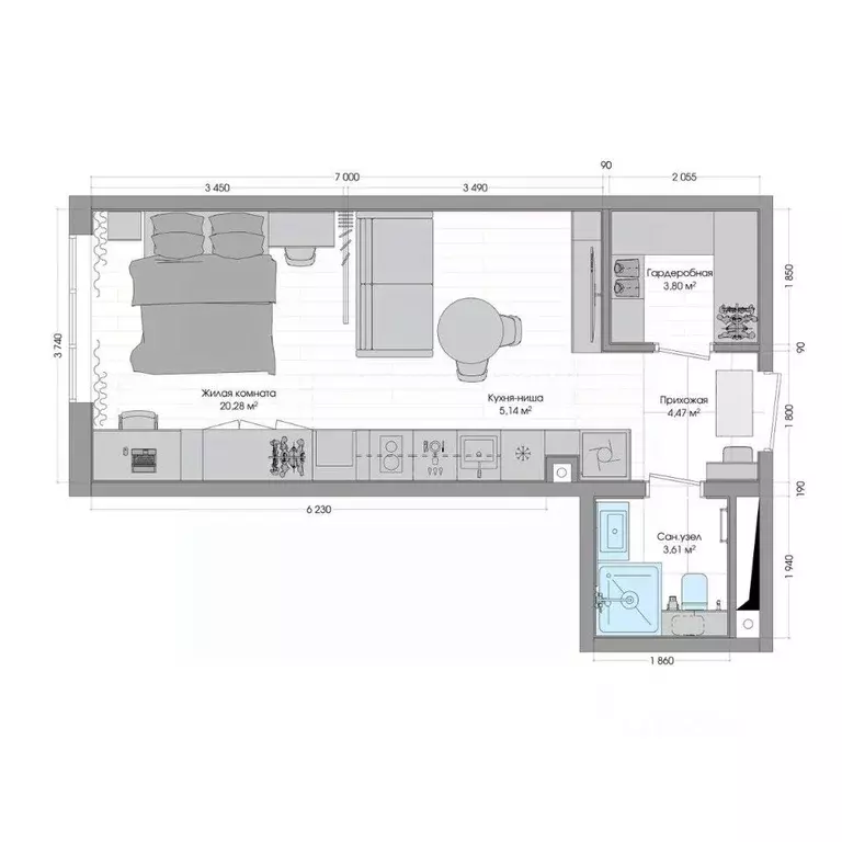 1-к кв. Приморский край, Владивосток ул. Нейбута (37.98 м) - Фото 1