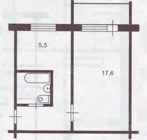 1-к кв. Самарская область, Тольятти Ленинградская ул., 39 (30.3 м) - Фото 2
