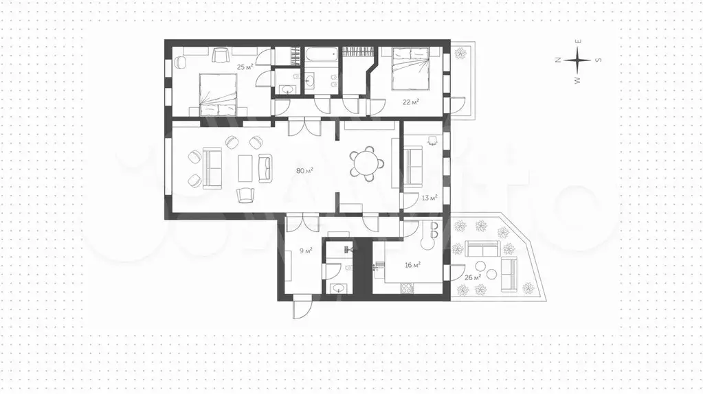 4-к. квартира, 240 м, 2/12 эт. - Фото 0