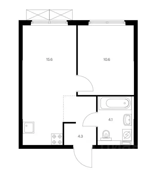 1-к кв. Нижегородская область, Нижний Новгород д. Утечино, ул. ... - Фото 1