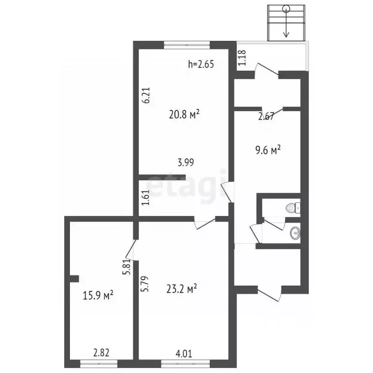 Помещение свободного назначения в Москва Изюмская ул., 37к4 (101 м) - Фото 1