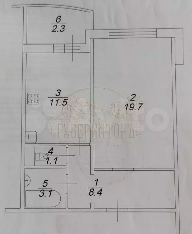 1-к. квартира, 43,8 м, 8/17 эт. - Фото 0