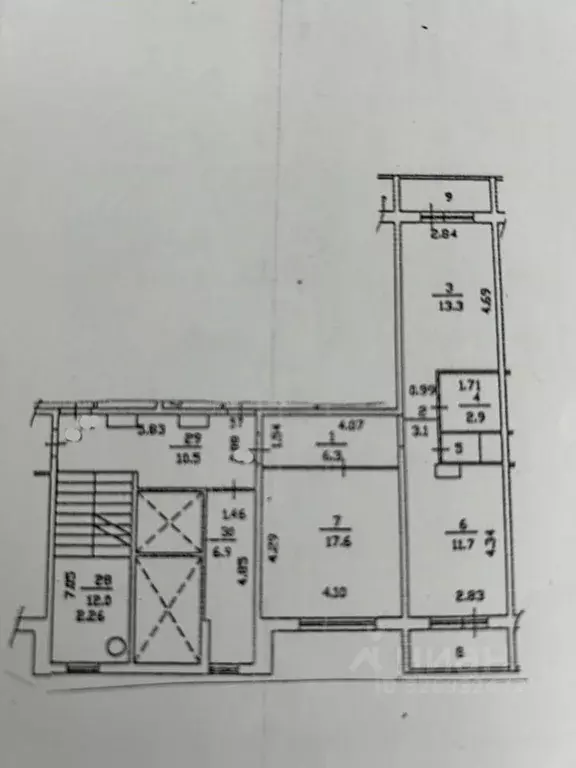 2-к кв. Московская область, Подольск Октябрьский просп., 7а (55.9 м) - Фото 2