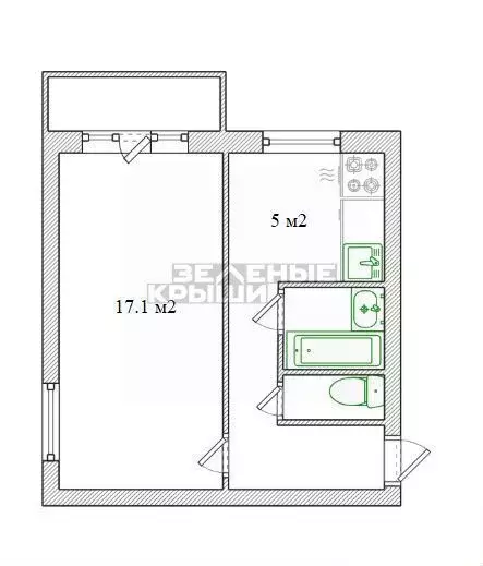1-к кв. Ленинградская область, Выборг ул. Приморская, 28 (30.0 м) - Фото 2