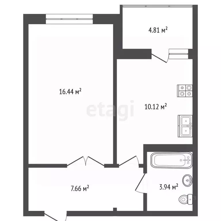 1-к кв. Чувашия, Чебоксары ул. П.В. Дементьева, 4к2 (43.0 м) - Фото 2