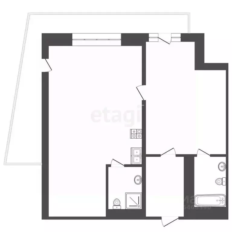 2-к кв. Крым, Ялта муниципальный округ, Виноградное пгт ул. Красина, ... - Фото 1