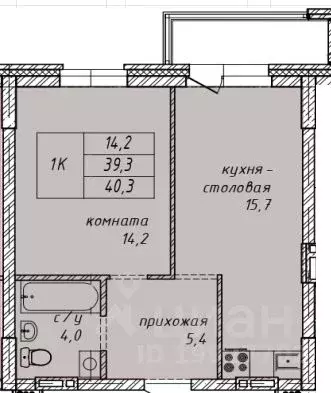 1-к кв. Алтайский край, Барнаул ул. Юрина, 118Д (40.3 м) - Фото 0