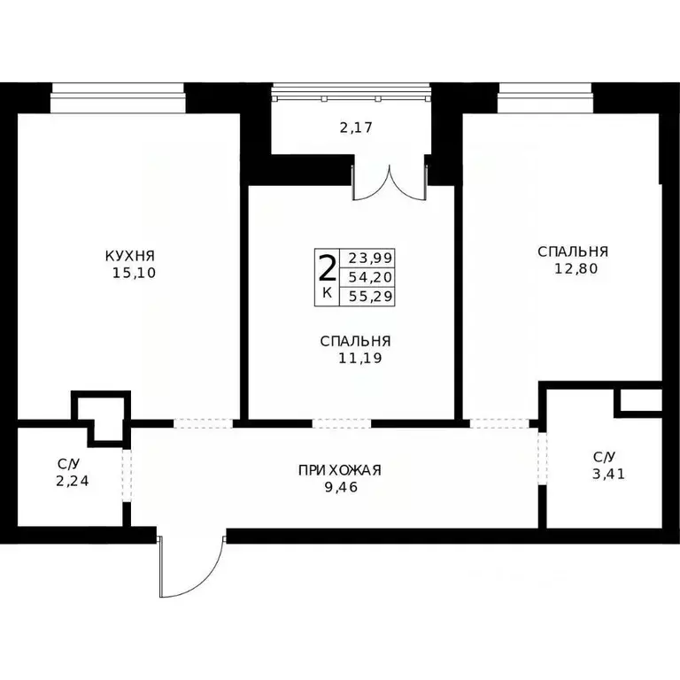 2-к кв. Нижегородская область, Нижний Новгород Ленгородок мкр, Мед ... - Фото 2