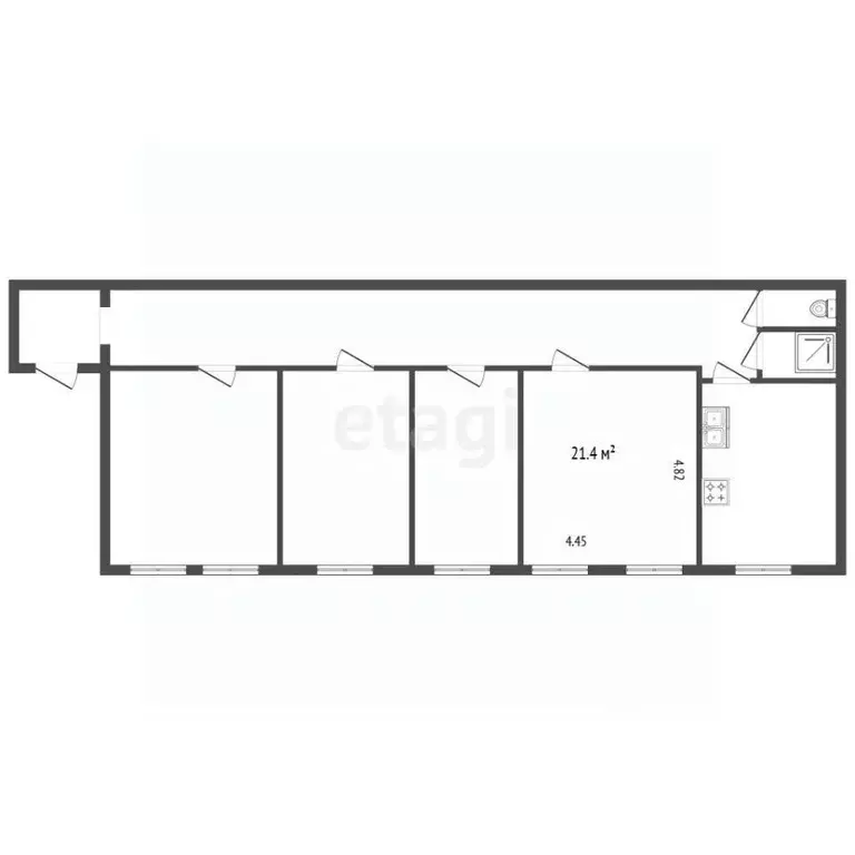 Комната Санкт-Петербург наб. Канала Грибоедова, 59 (21.0 м) - Фото 2