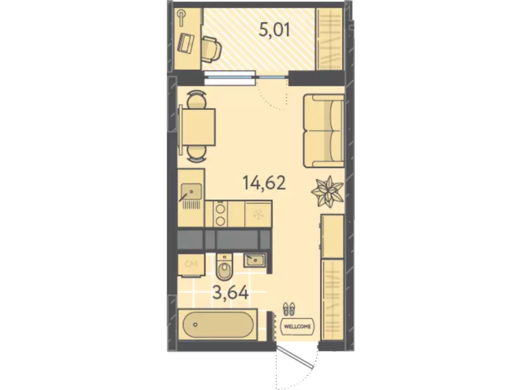 Продаётся квартира-студия, 18.3 м - Фото 0