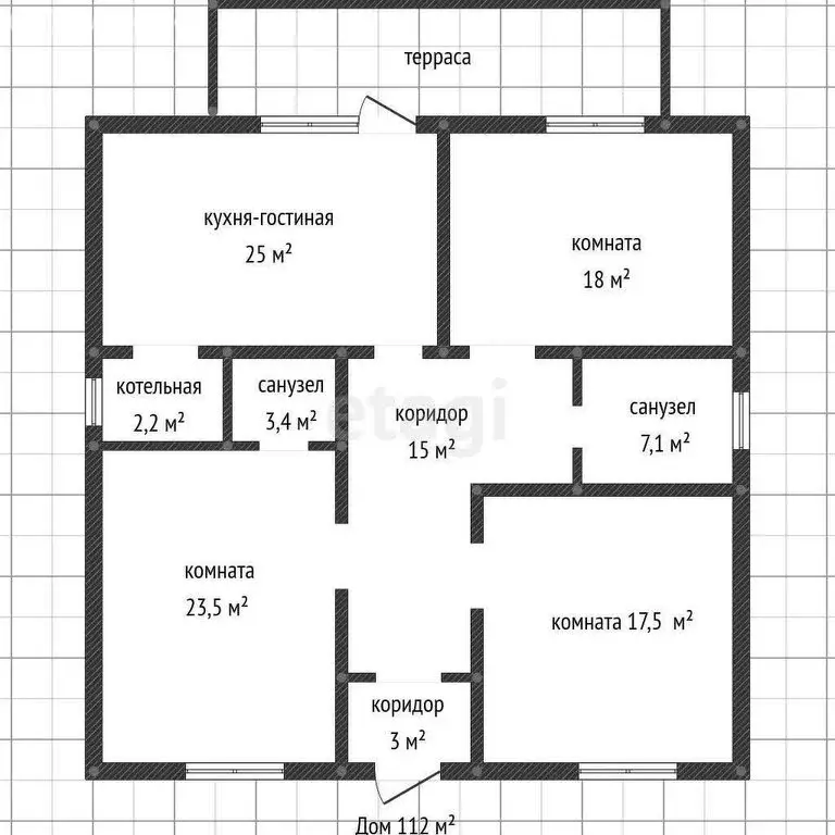 Дом в посёлок Краснооктябрьский, Удобная улица (115 м) - Фото 1
