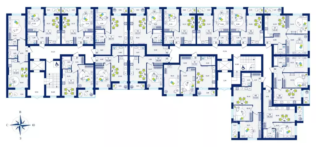 1-к кв. Калининградская область, Зеленоградск  (35.79 м) - Фото 2