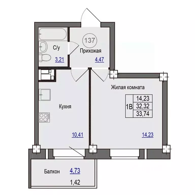 1-к кв. Псковская область, Псковский район, Завеличенская волость, д. ... - Фото 1