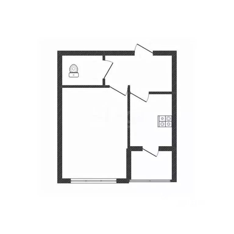 1-к кв. Смоленская область, Смоленский муниципальный округ, д. ... - Фото 2