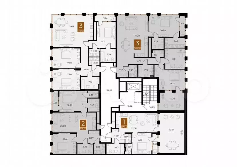 1-к. квартира, 87,9м, 2/8эт. - Фото 1