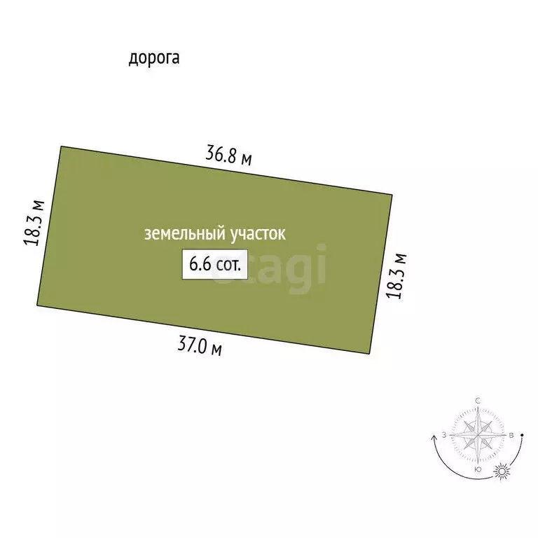 Участок в Нальчик, район Дубки (6.6 м) - Фото 1