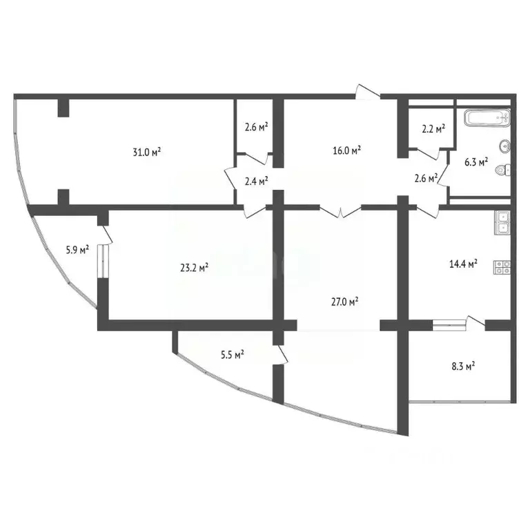 3-к кв. Ставропольский край, Пятигорск ул. Пастухова (150.0 м) - Фото 2