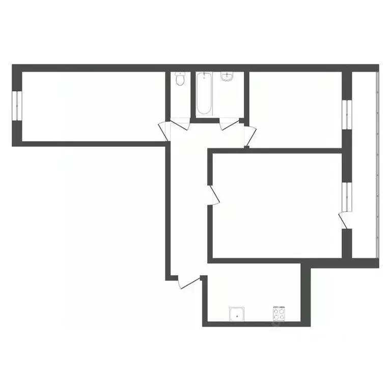 3-к кв. Тюменская область, Тюмень ул. Самарцева, 29 (61.3 м) - Фото 1