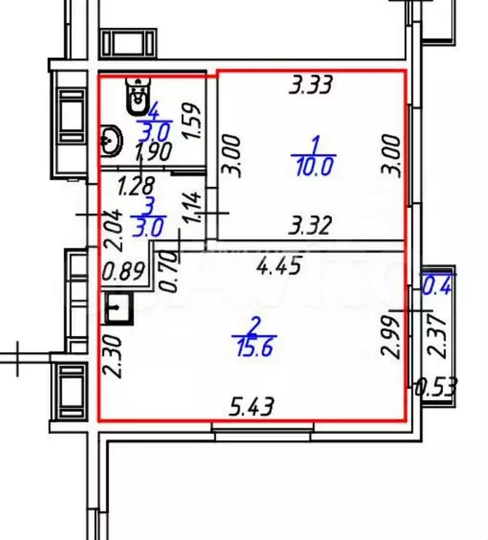 1-к. квартира, 31,6 м, 5/16 эт. - Фото 0