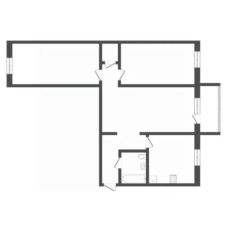 3-к кв. Тюменская область, Тюмень ул. Энергетиков, 62 (54.7 м) - Фото 2
