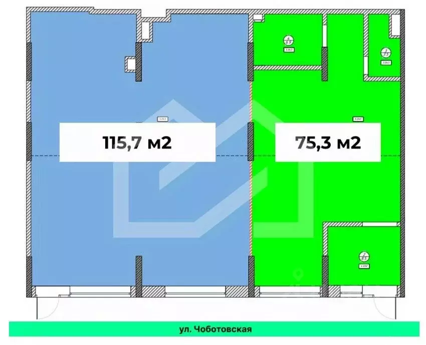 Торговая площадь в Москва Чоботовская ул., 2к1 (191 м) - Фото 2