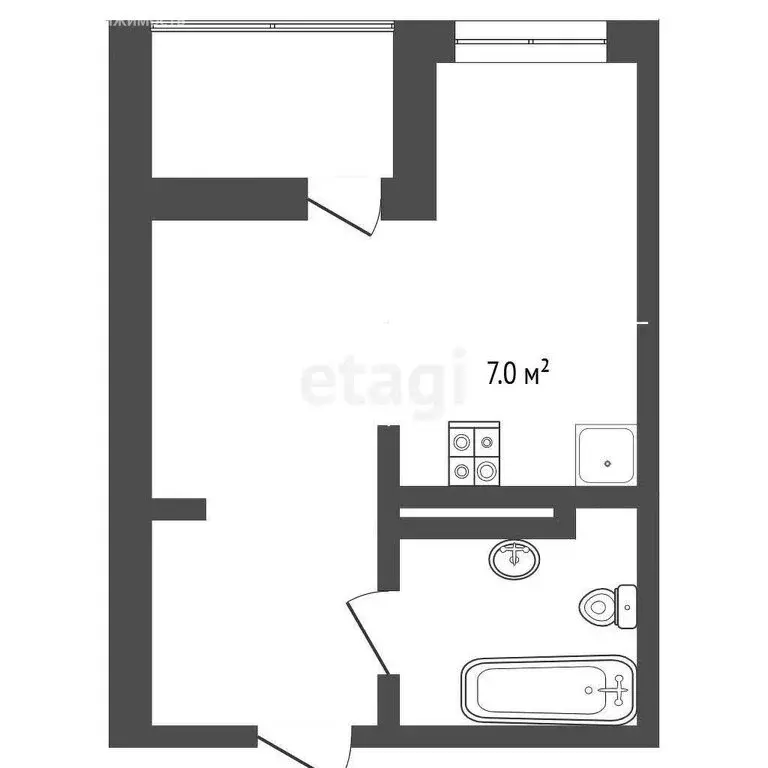 Квартира-студия: Патрушева, улица Александра Пушкина, 10 (30 м) - Фото 0