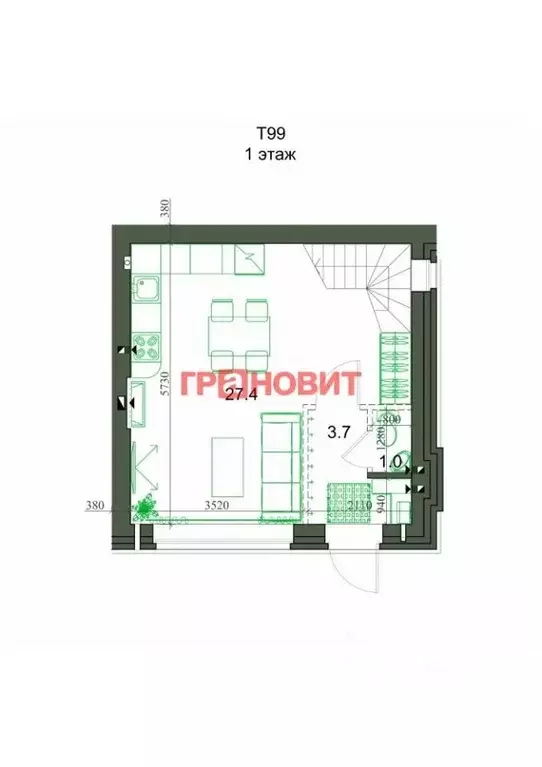 Таунхаус в Новосибирская область, с. Новолуговое, Березки-2 мкр, 5-й ... - Фото 2