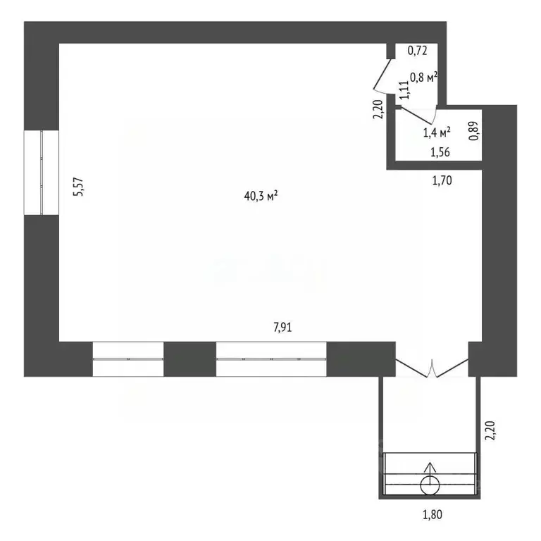 Офис в Башкортостан, Уфа Российская ул., 76 (43 м) - Фото 1