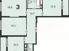Аукцион: 3-к. квартира, 75,1 м, 19/19 эт. - Фото 0