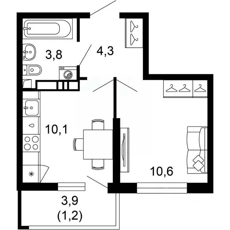 1-к кв. Краснодарский край, Сочи пос. Кудепста,  (30.0 м) - Фото 0