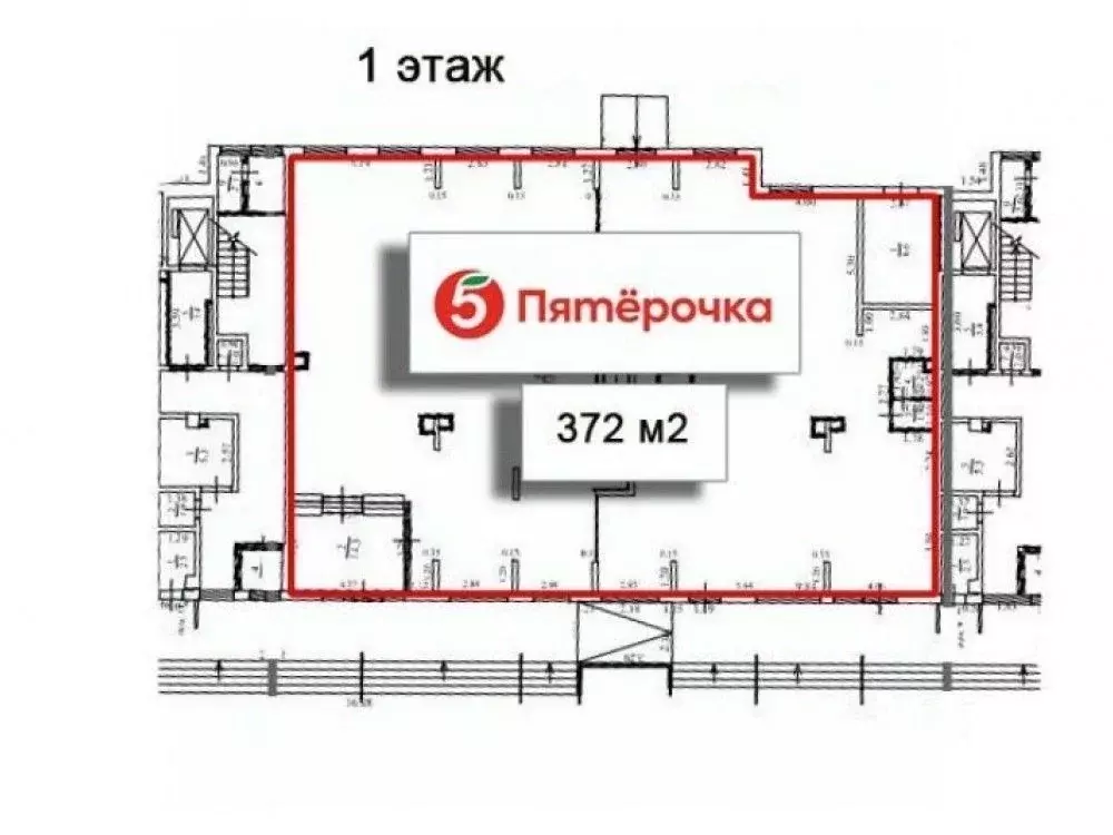Торговая площадь в Москва ул. Медовая Долина, 2 (372 м) - Фото 1