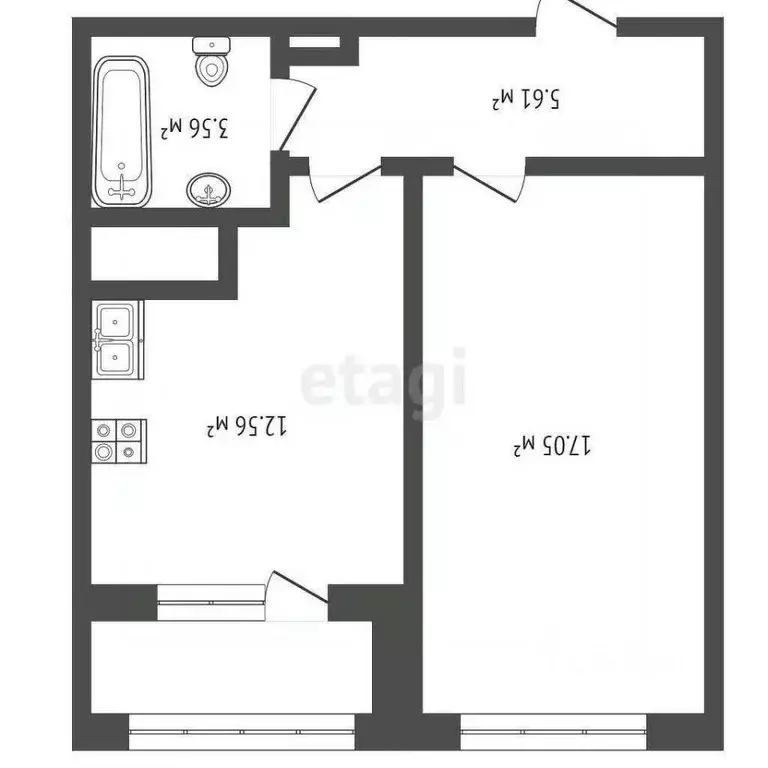 1-к кв. Ростовская область, Батайск Северная ул., 2Ак1 (40.8 м) - Фото 1