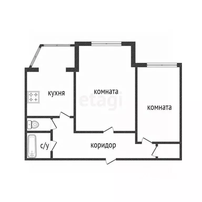 2-к кв. Ханты-Мансийский АО, Сургут Геологическая ул., 13/1 (64.6 м) - Фото 1