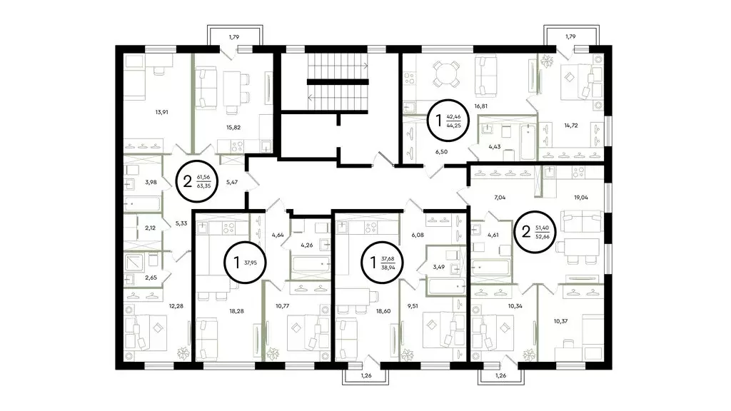 2-комнатная квартира: Тюмень, улица Александра Звягина, 7 (63.35 м) - Фото 1