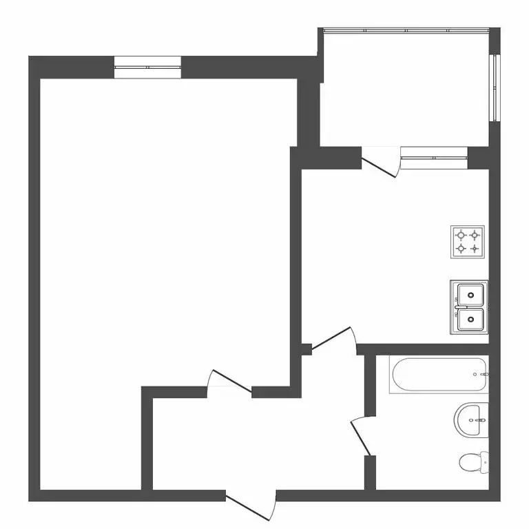 1-комнатная квартира: Тюмень, улица Шишкова, 11А (34.6 м) - Фото 1