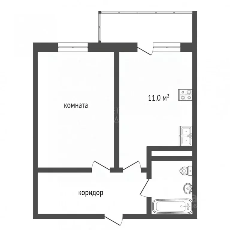 1-к кв. Тюменская область, Тюмень ул. Фармана Салманова, 8 (35.8 м) - Фото 2