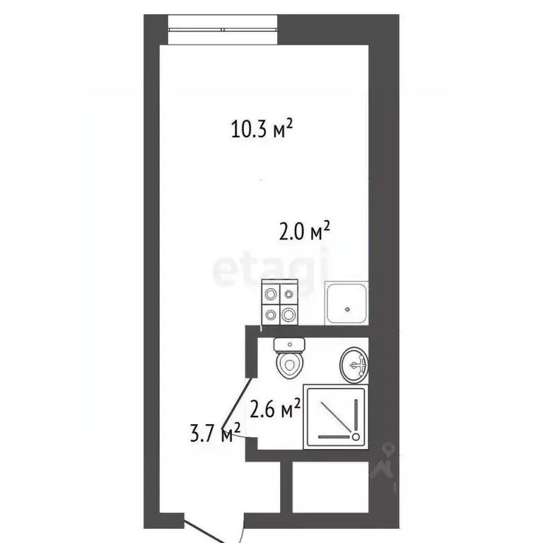 Студия Москва Ярославское ш., 116К2 (18.6 м) - Фото 2