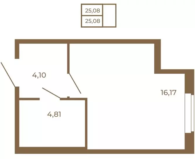 Квартира-студия: Сертолово, ЖК Новая История (25.08 м) - Фото 2