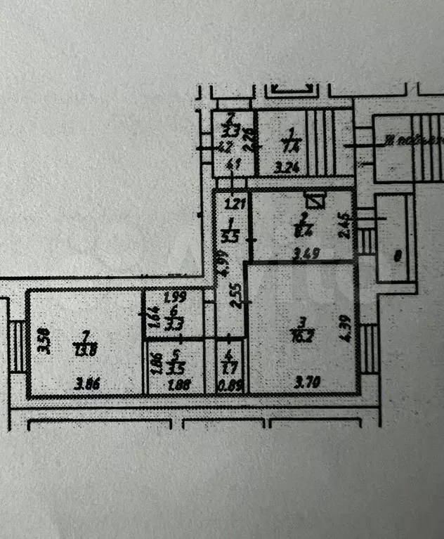 2-к. квартира, 53 м, 1/5 эт. - Фото 0